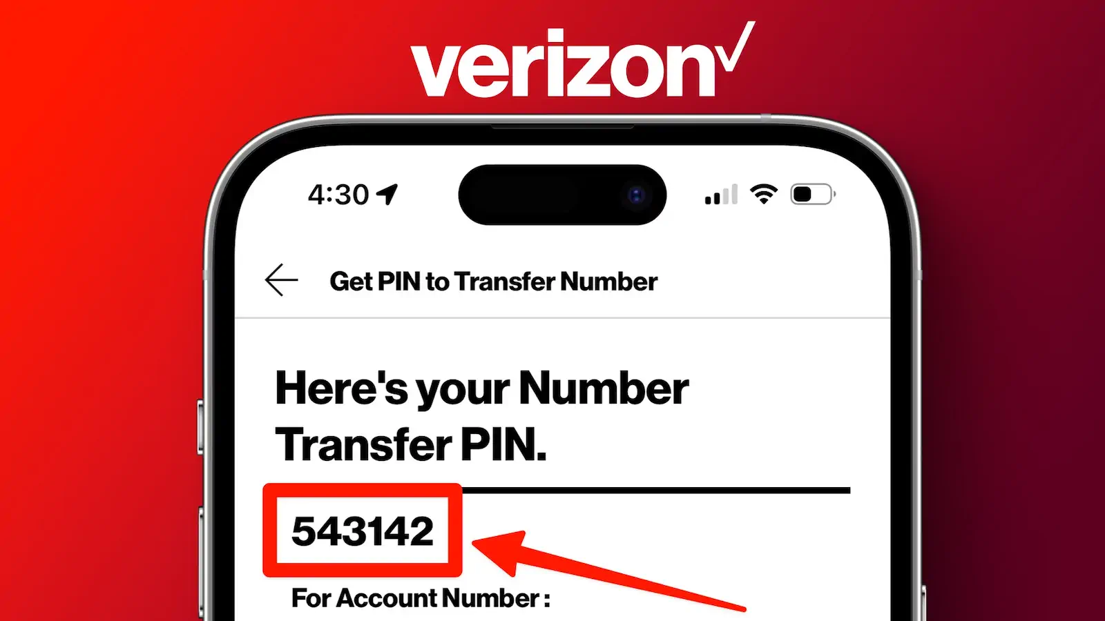 verizon change account pin