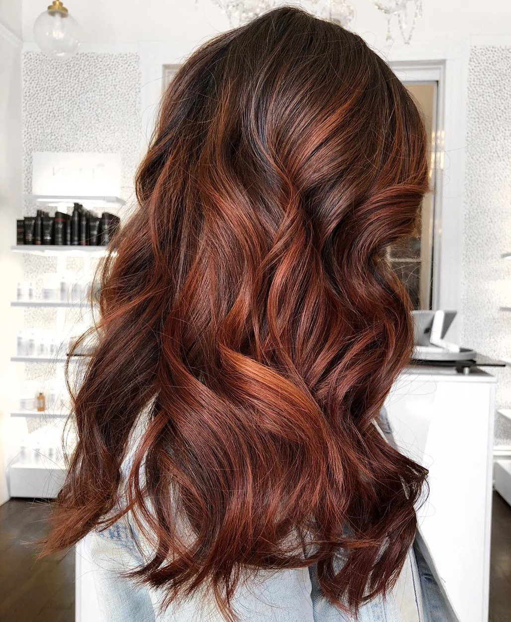 long auburn hairstyles