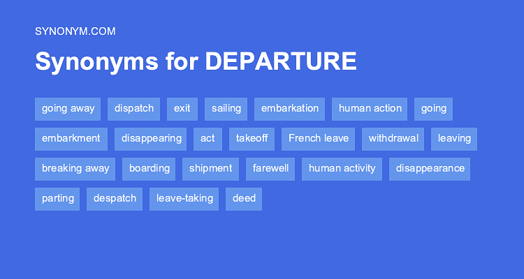 departure synonym