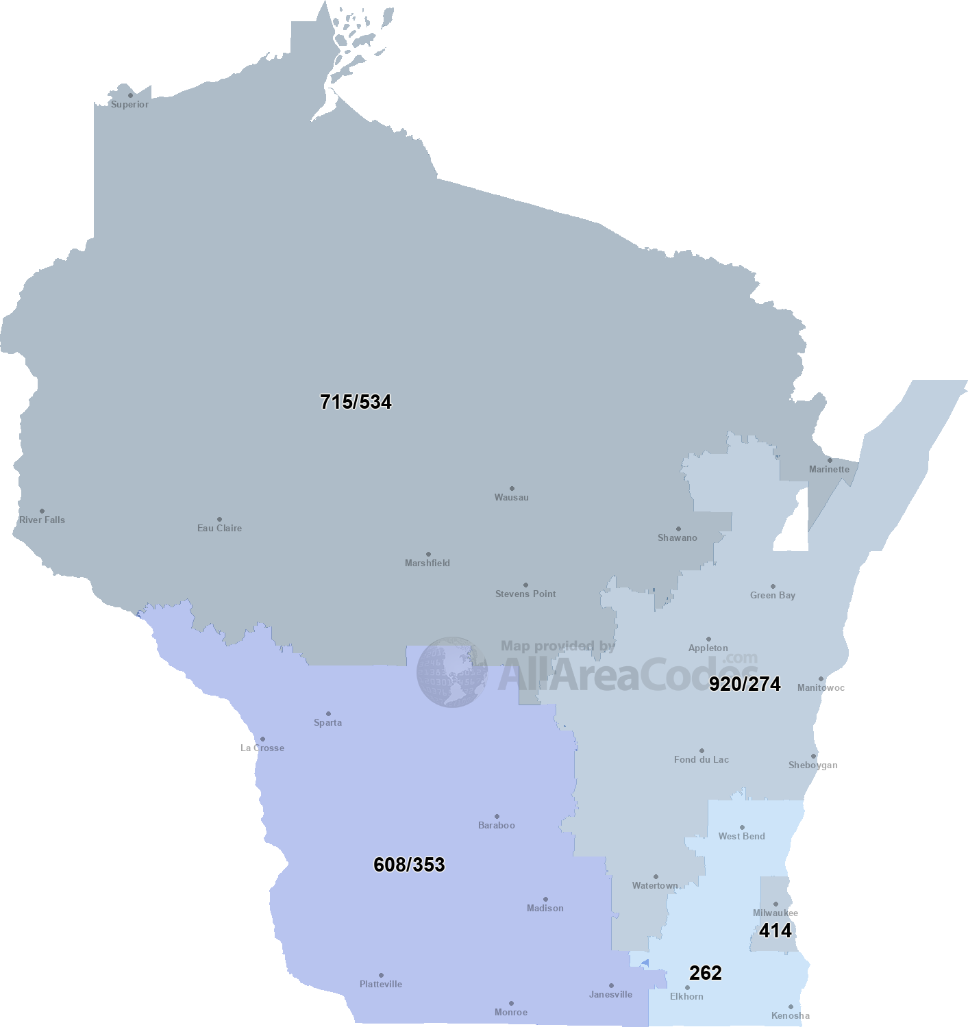 608 area code current time