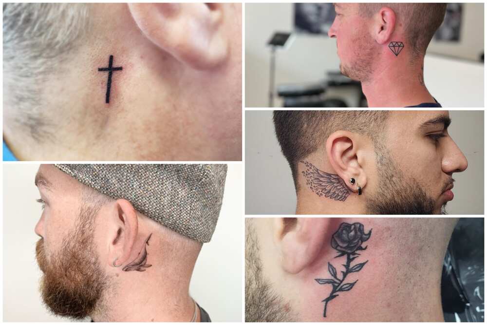 tattoos behind the ear for guys