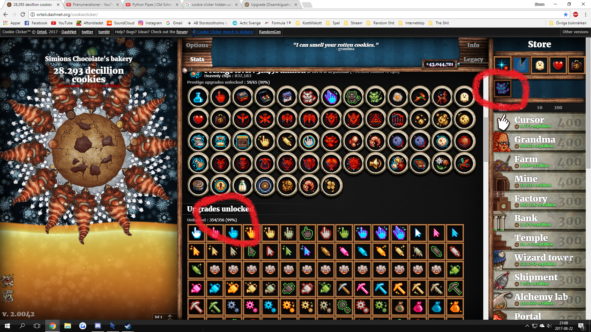 cookie clicker upgrade