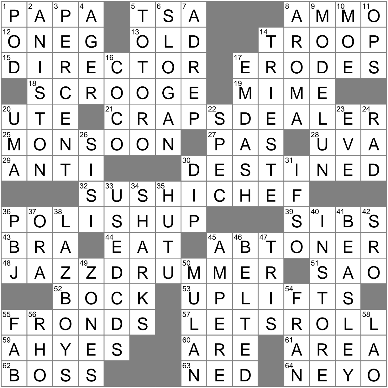 student group crossword clue