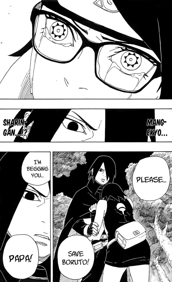 how did sarada awaken her sharingan