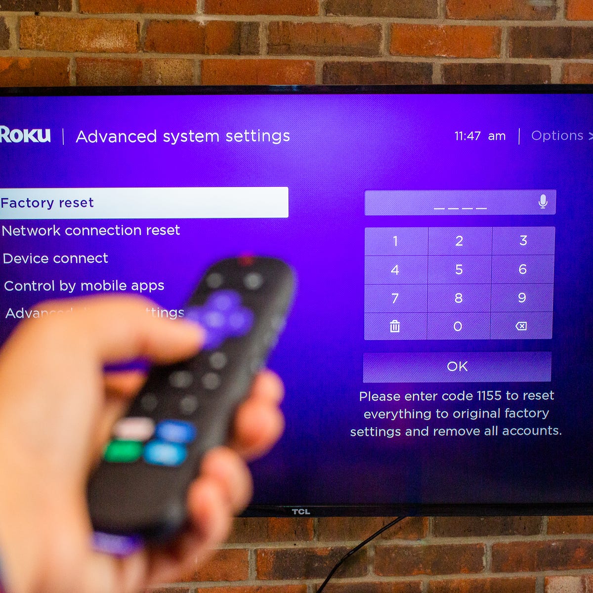 how do you reset roku remote