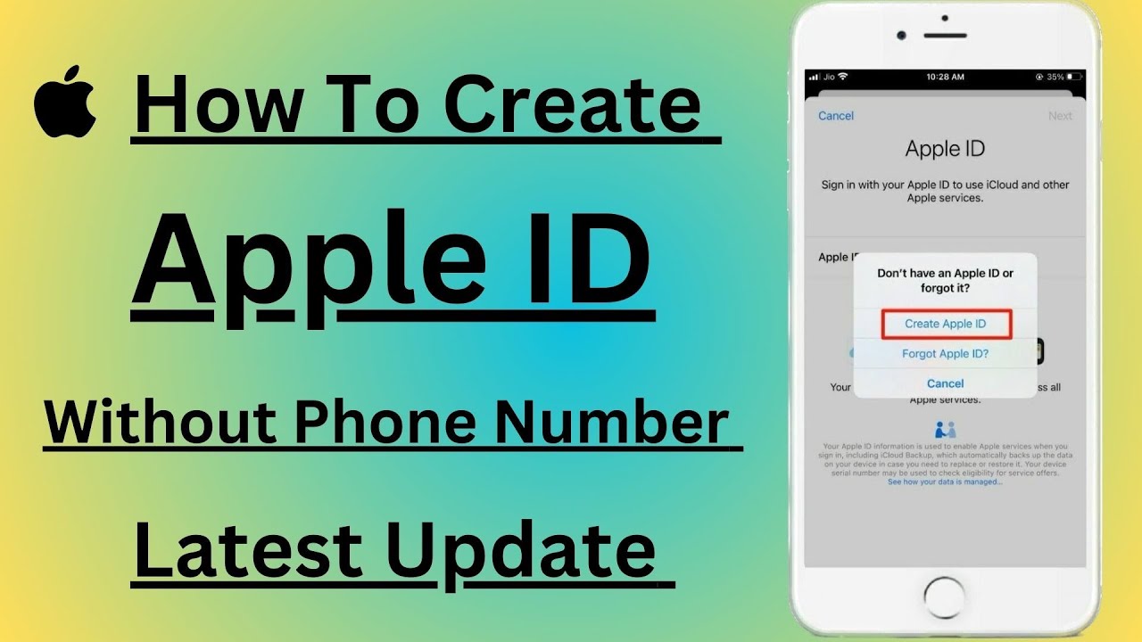 create apple id without phone number