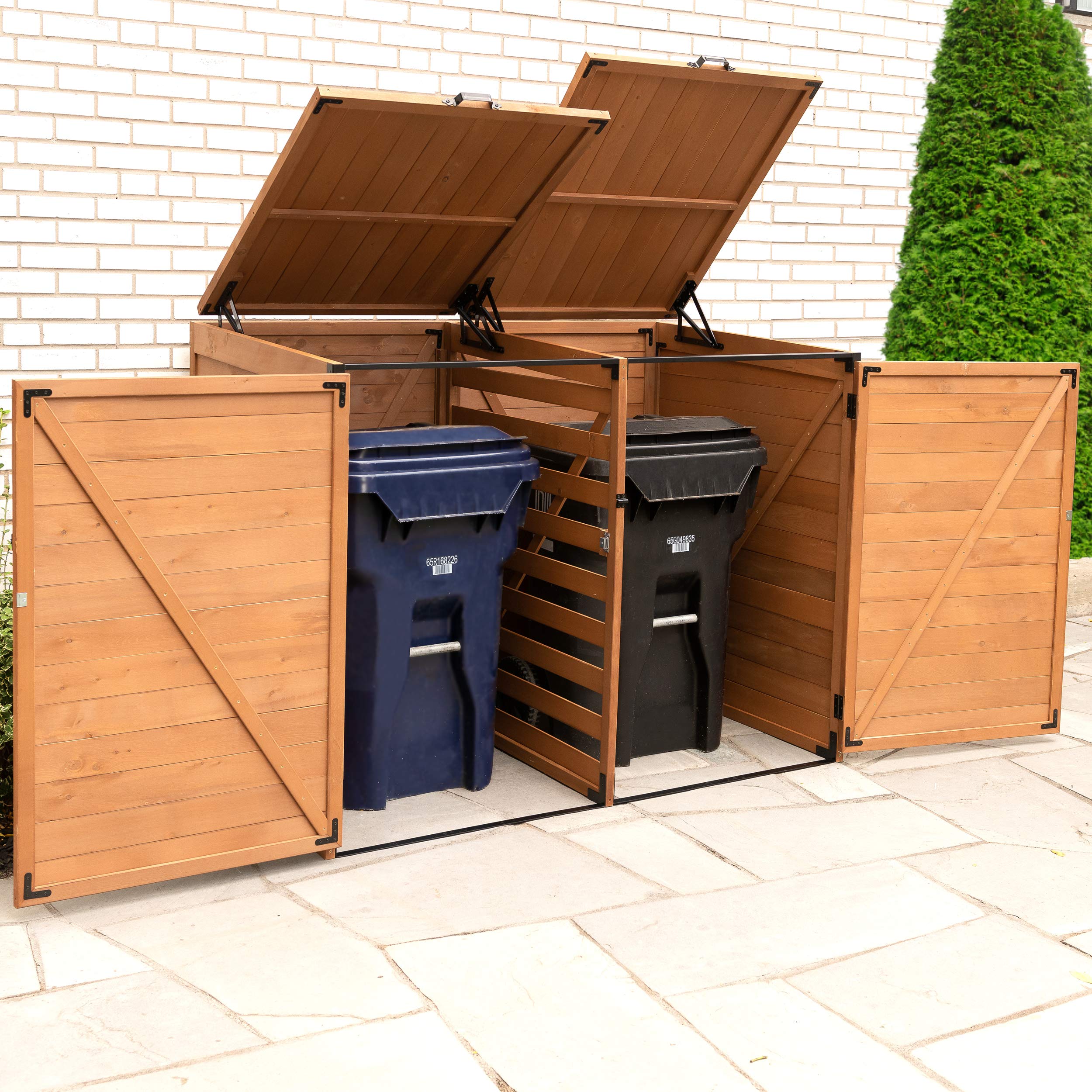 trash can storage shed