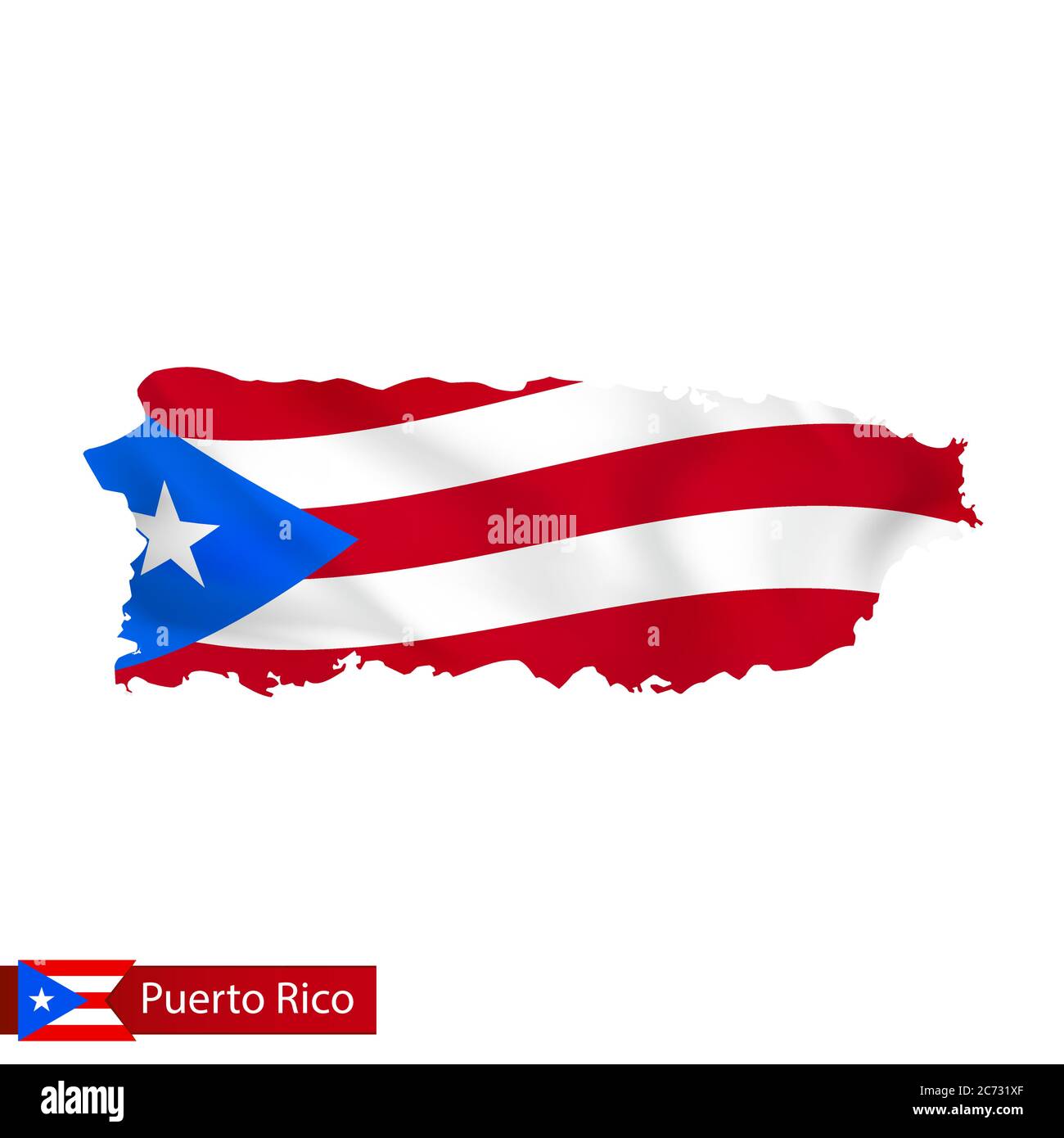 bandera puerto rico vector