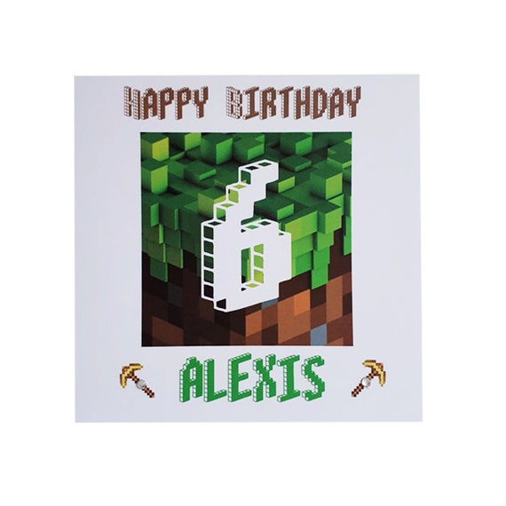 minecraft card birthday