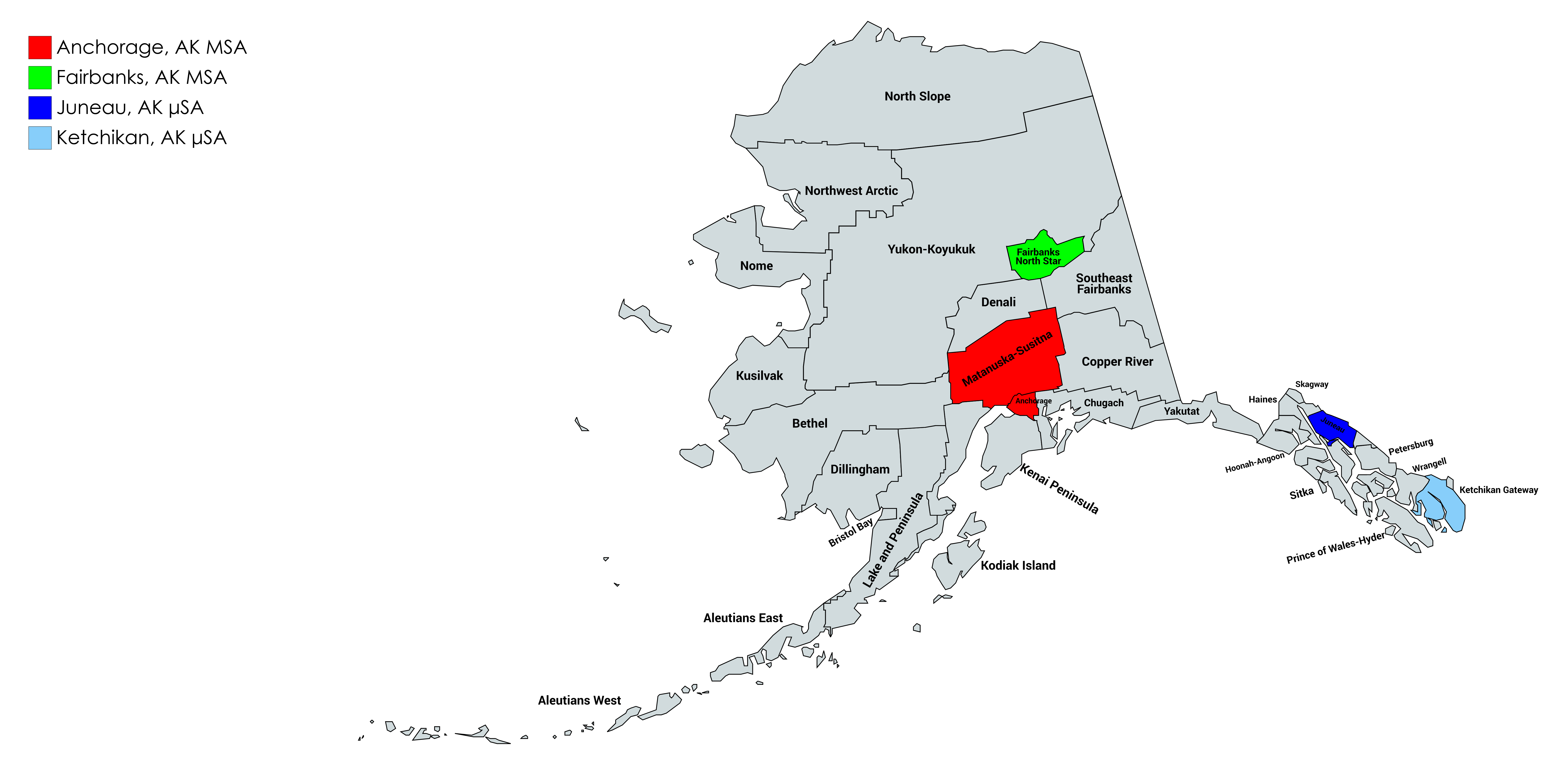 population of cities in alaska