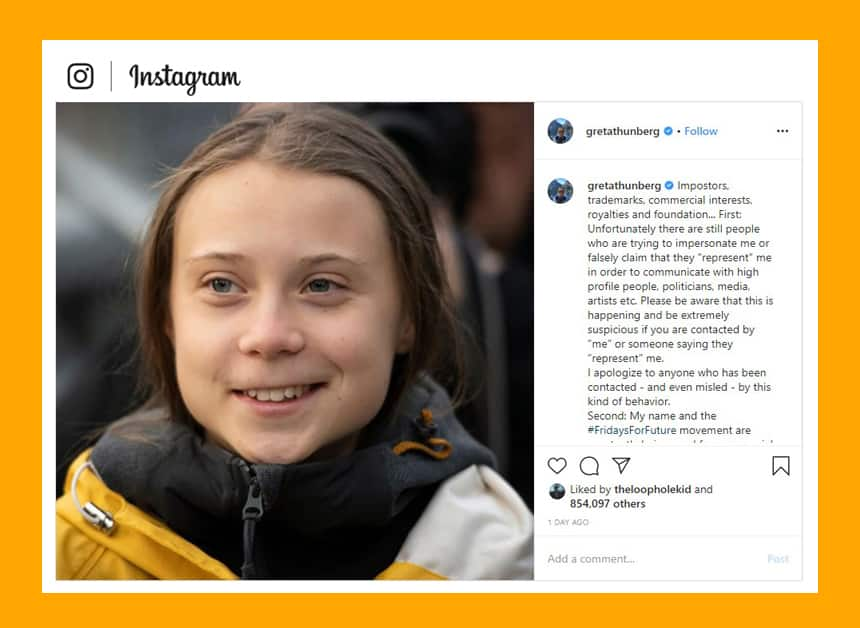 greta thunberg insta