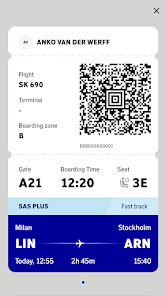 sas wallet boarding pass