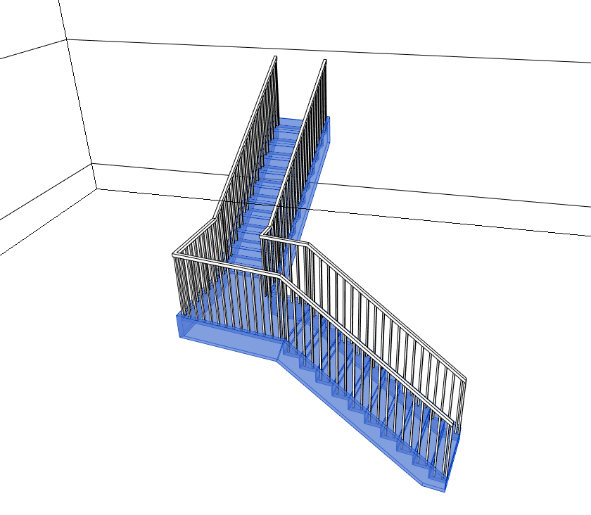 adding railing to stairs revit
