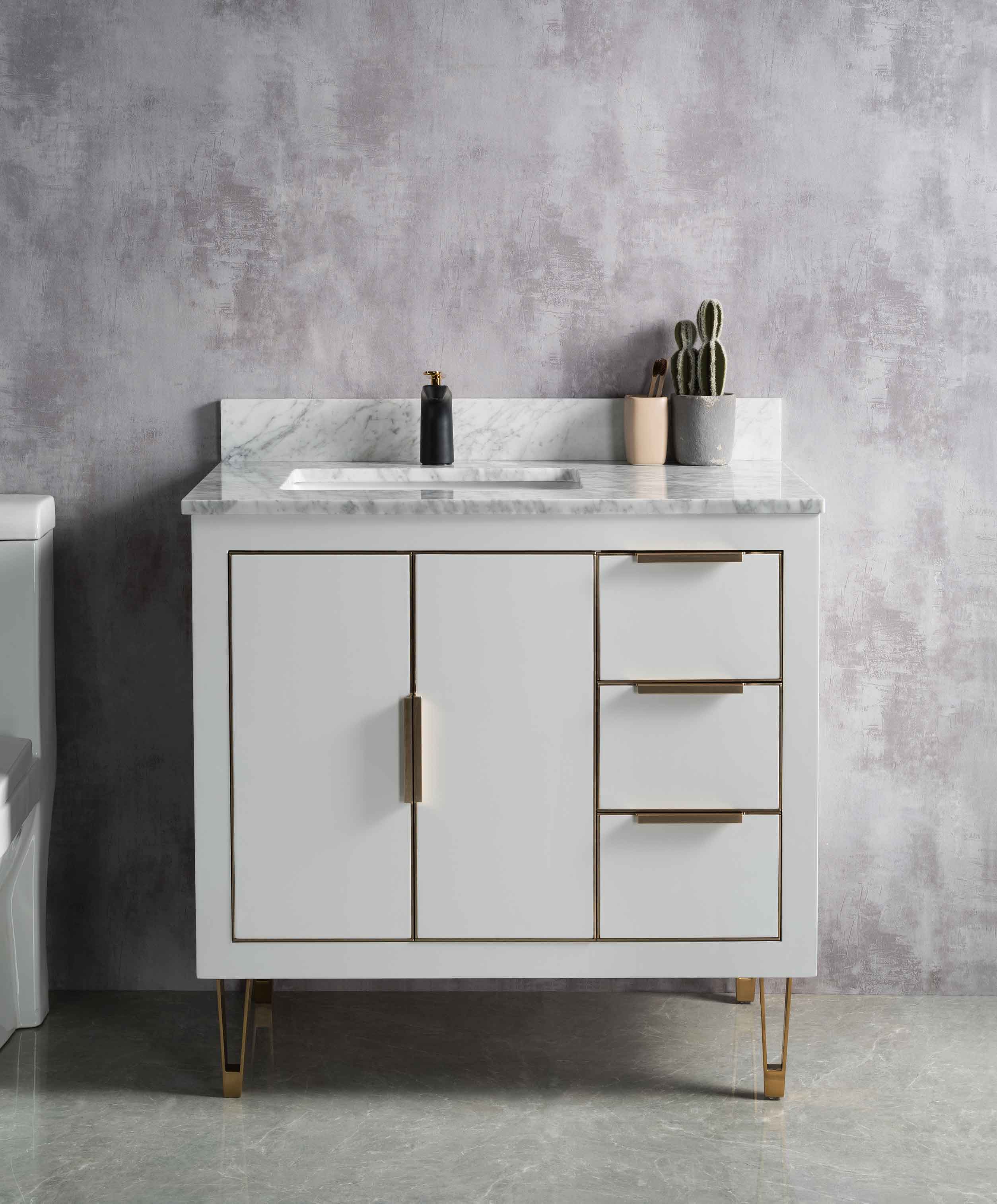 marble topped vanity units