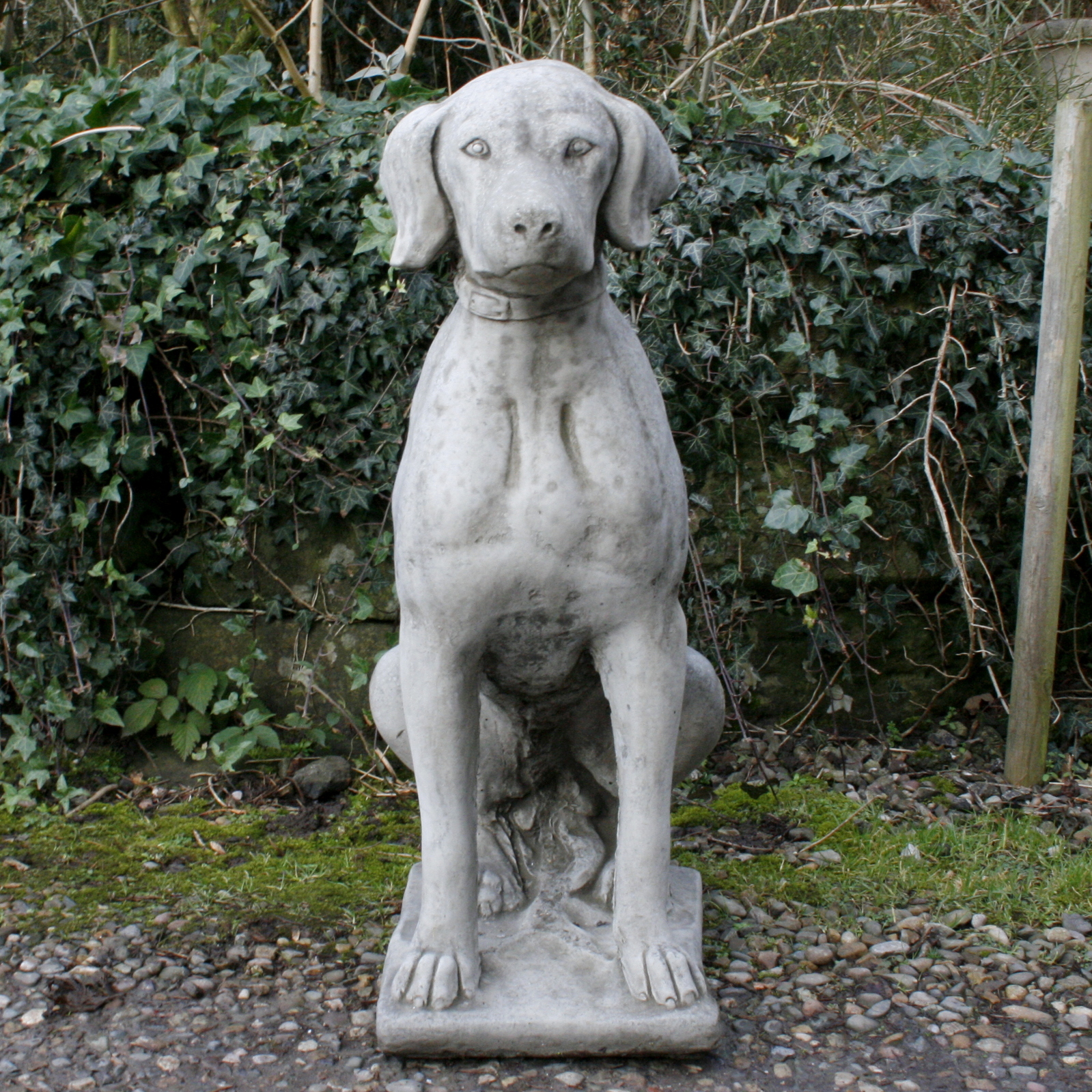 dog garden statue