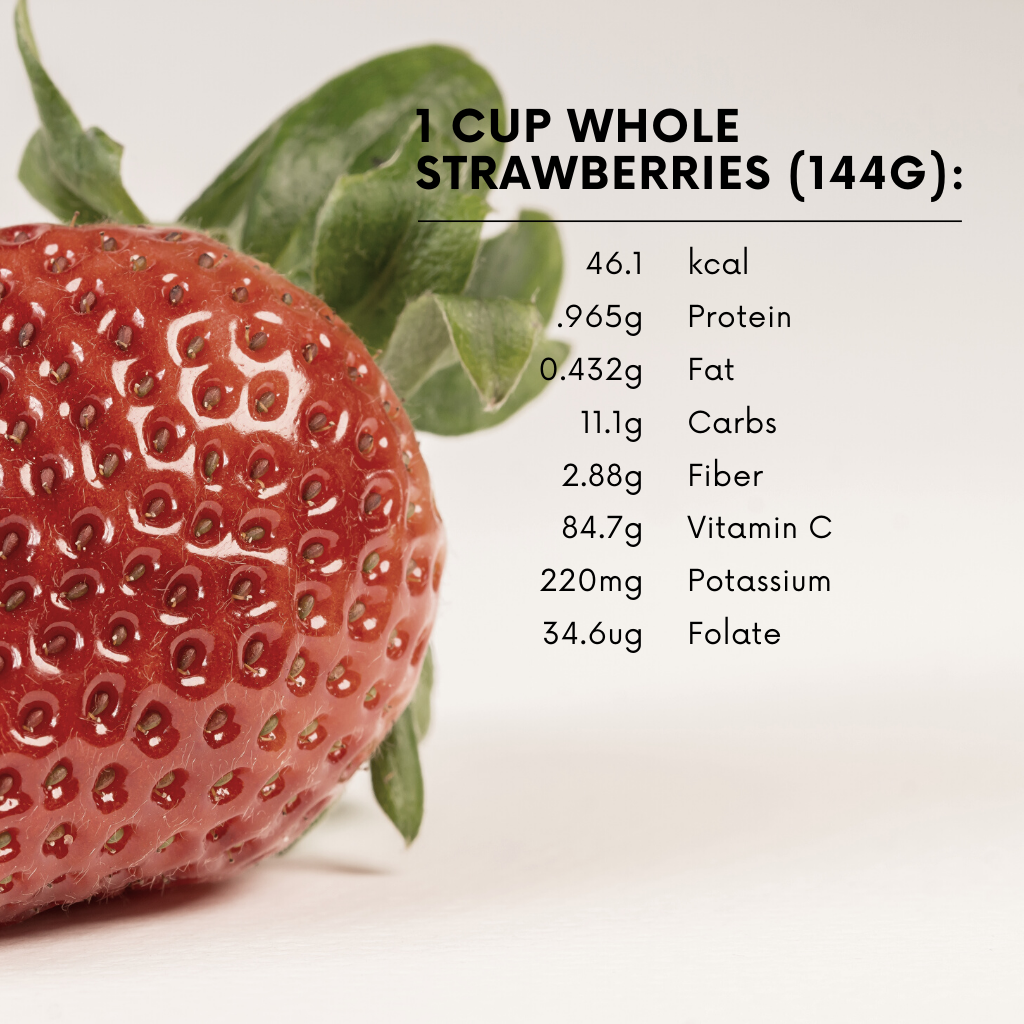 calories in strawberries 1 cup