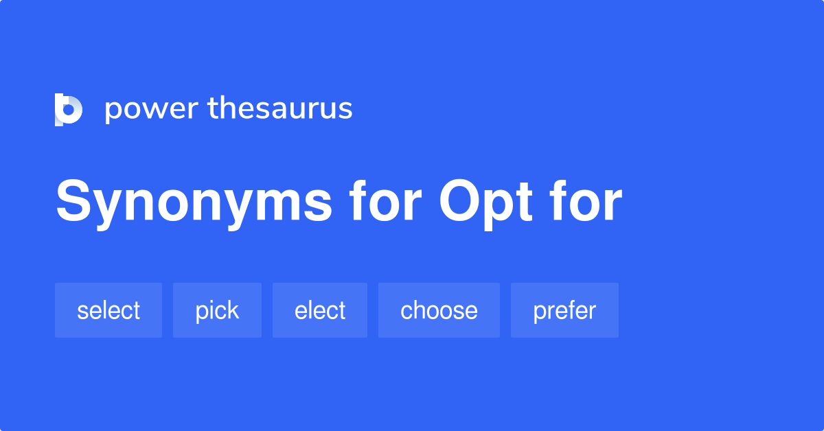 synonym opt