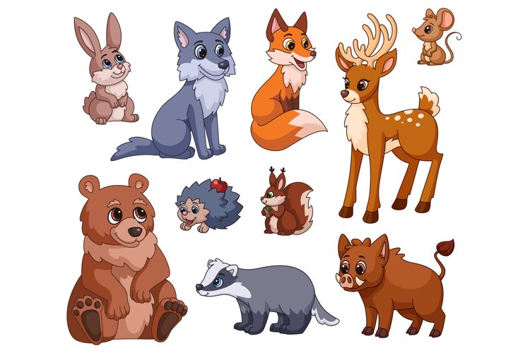 cartoon woodland creatures