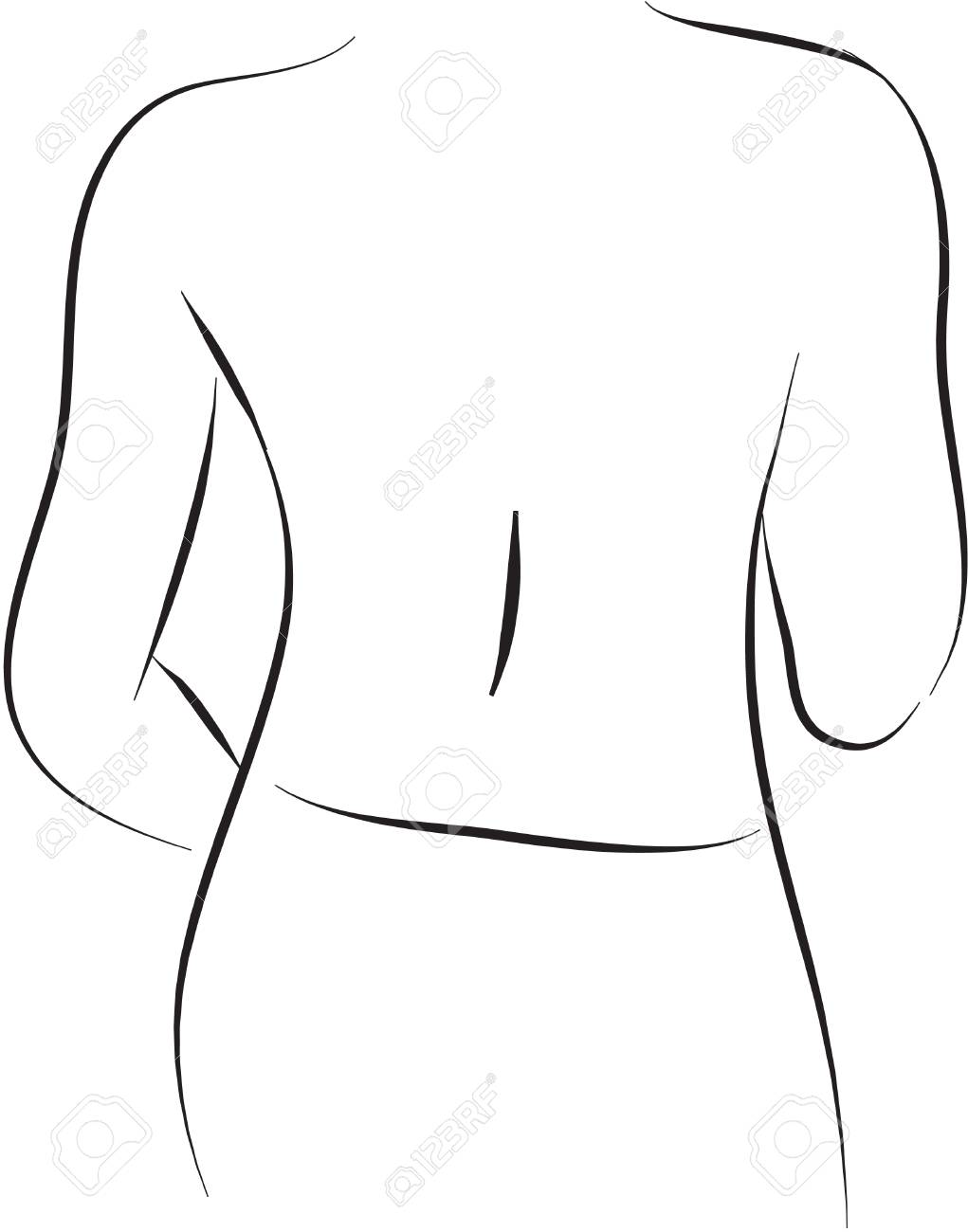 hips clipart black and white