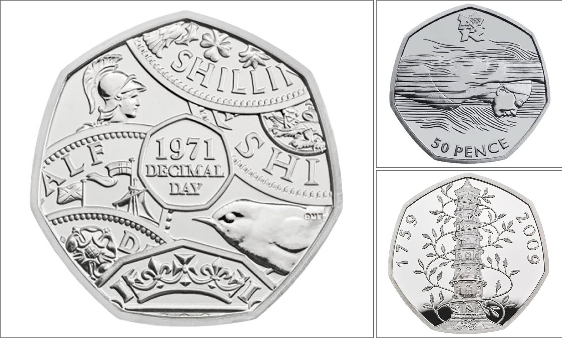 most valuable 50 pence coins