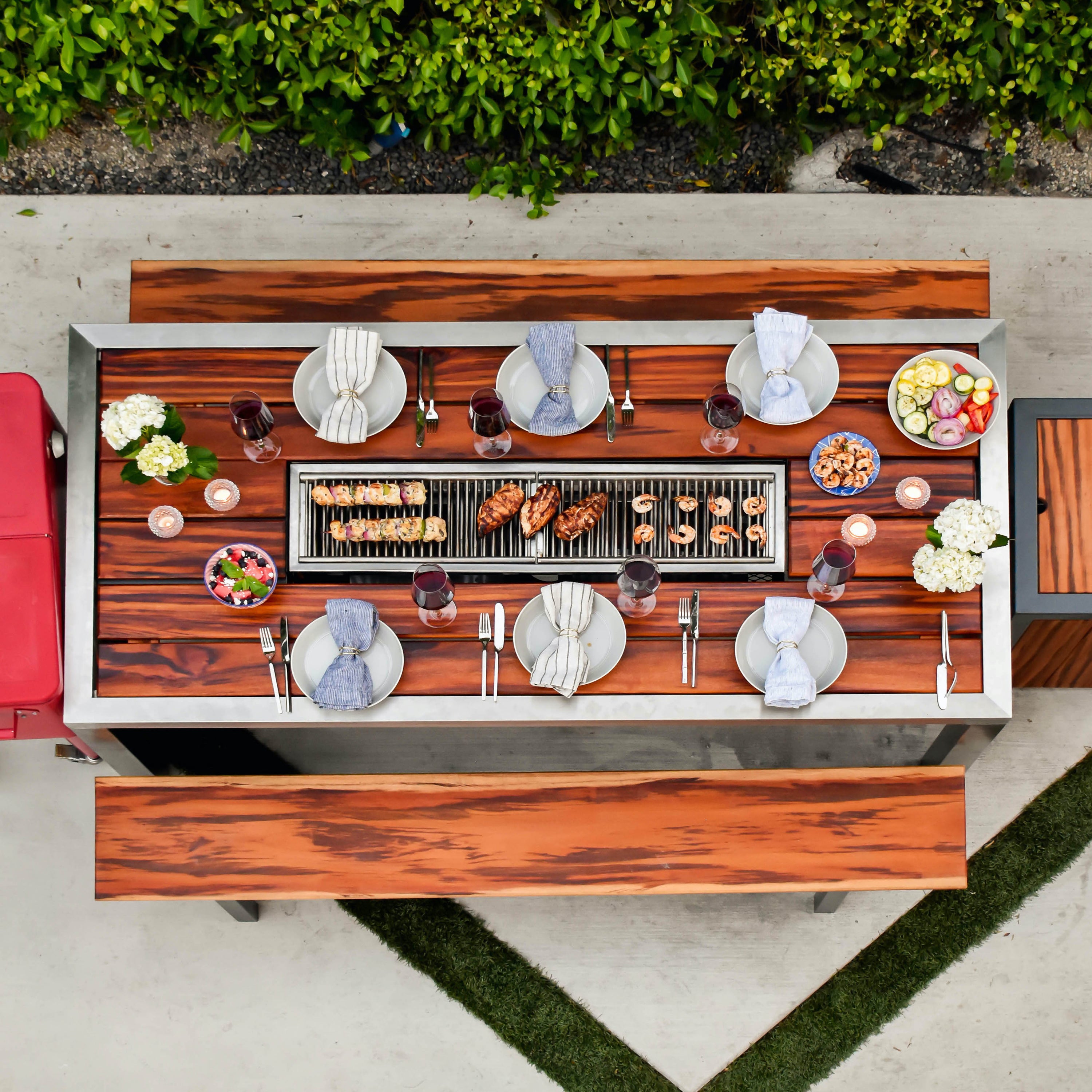 outdoor grill table