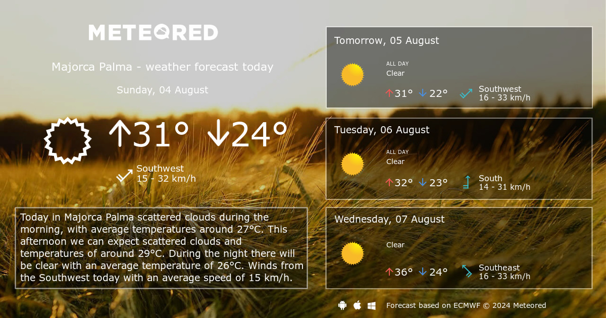 14 day forecast mallorca