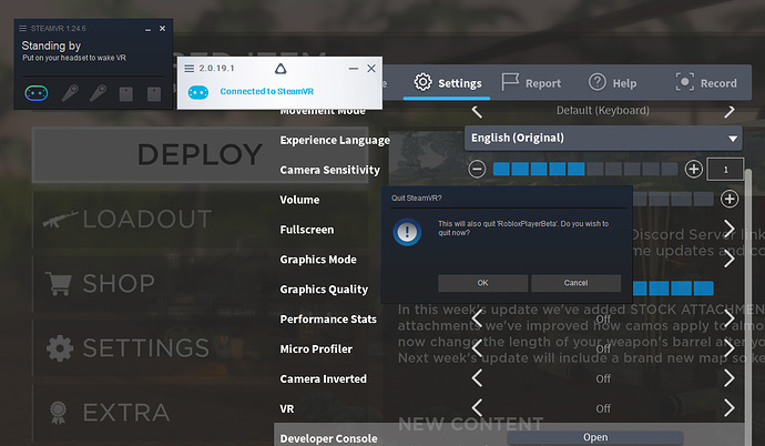 steam vr opening with roblox