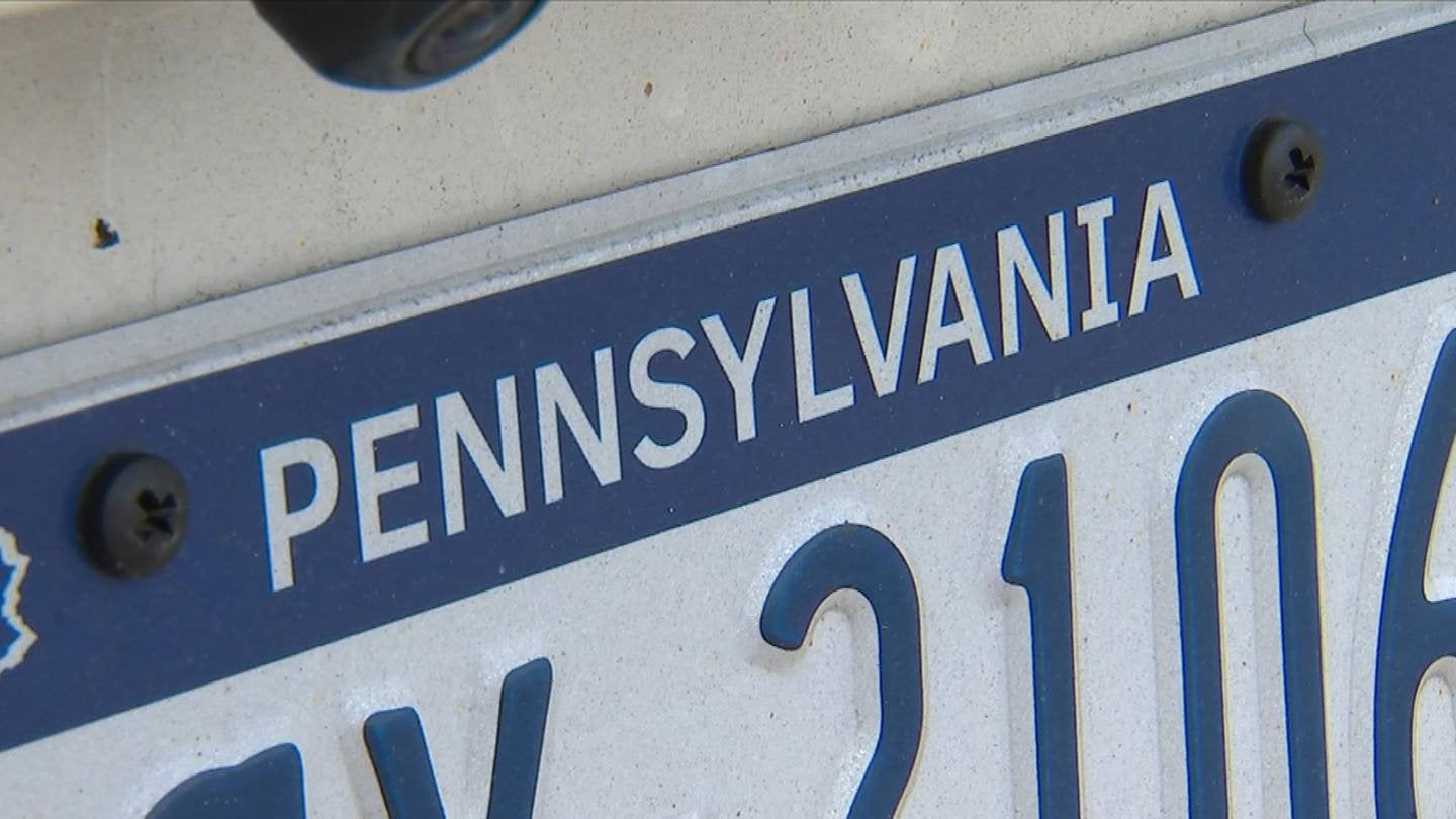 pa license plate replacement peeling