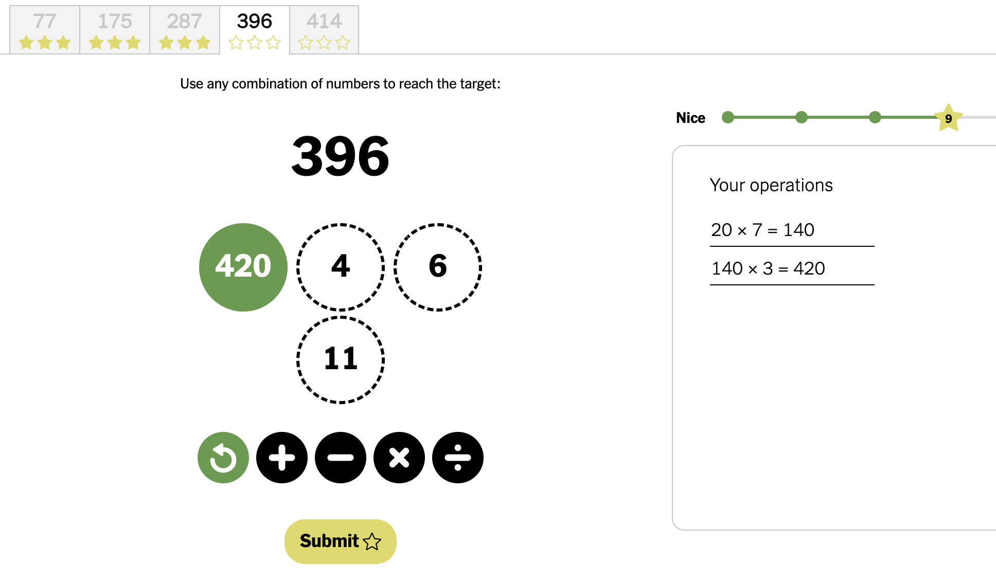 new york times digits game