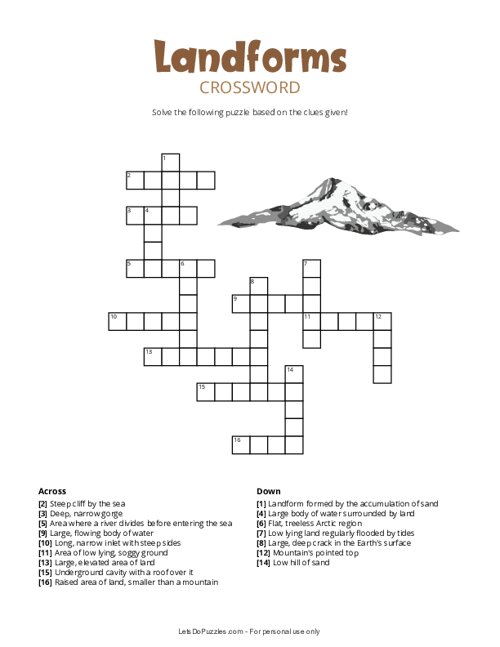 area of land crossword clue