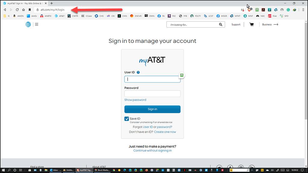 myat&t login