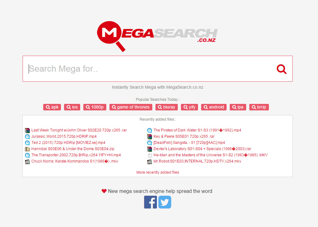 mega nz search engine