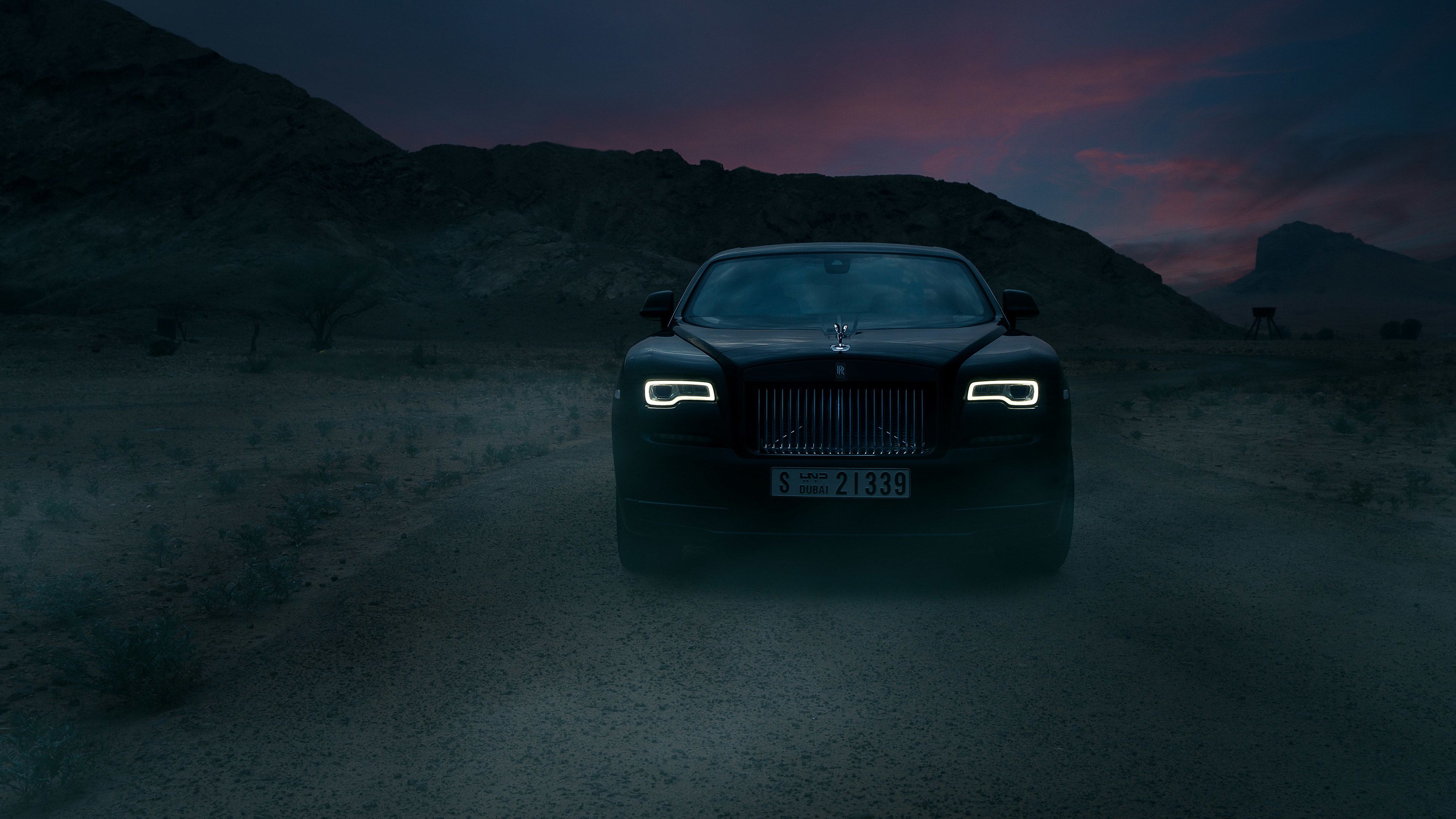 black rolls royce wallpaper 4k