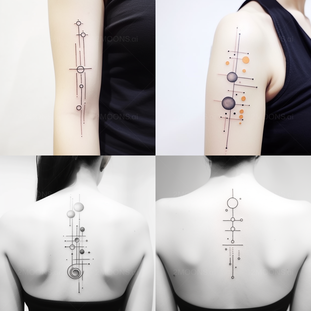 solar system tattoo stencil