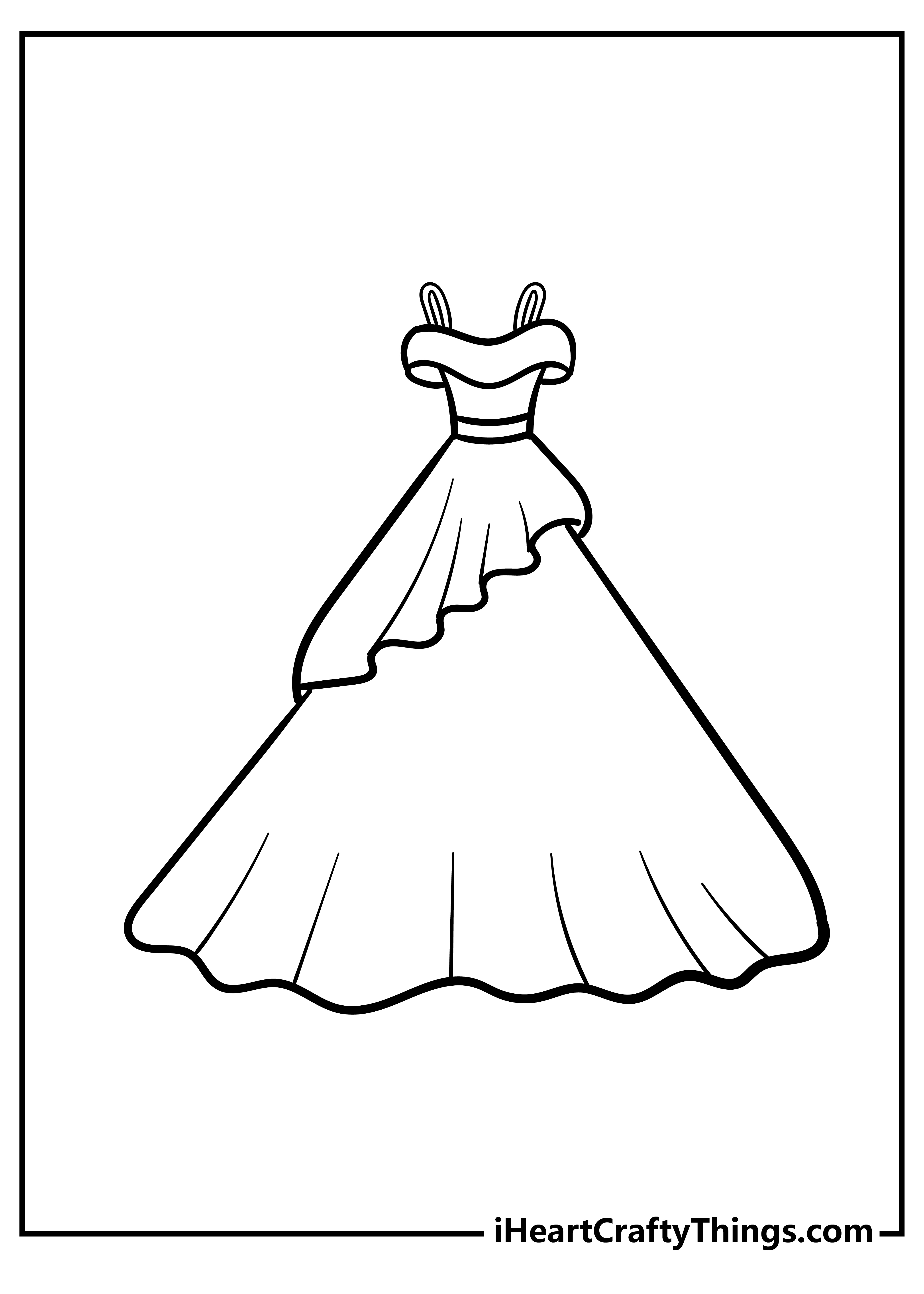 coloring pages for dresses