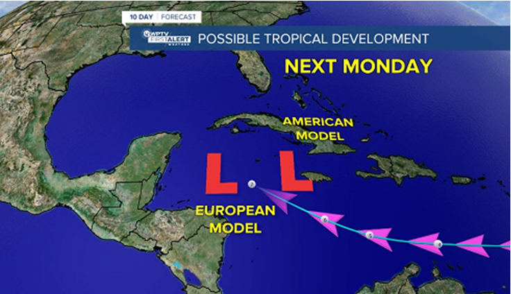 10 day caribbean weather forecast