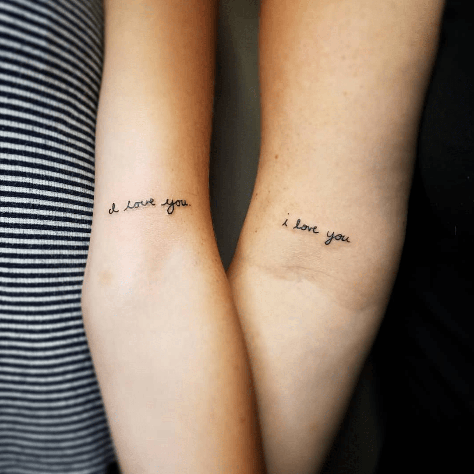 mother daughter tattoos small