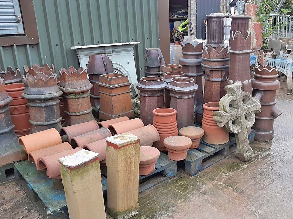 antique chimney pots