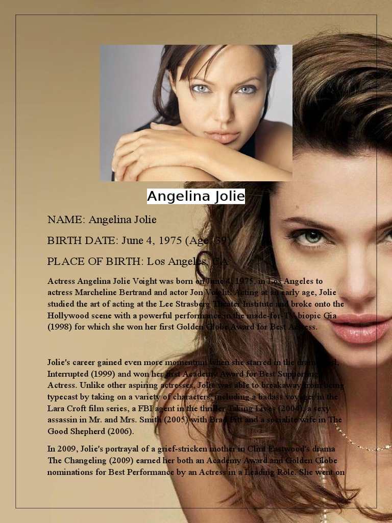 angelina jolie biography pdf