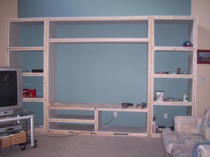 tv wall unit diy