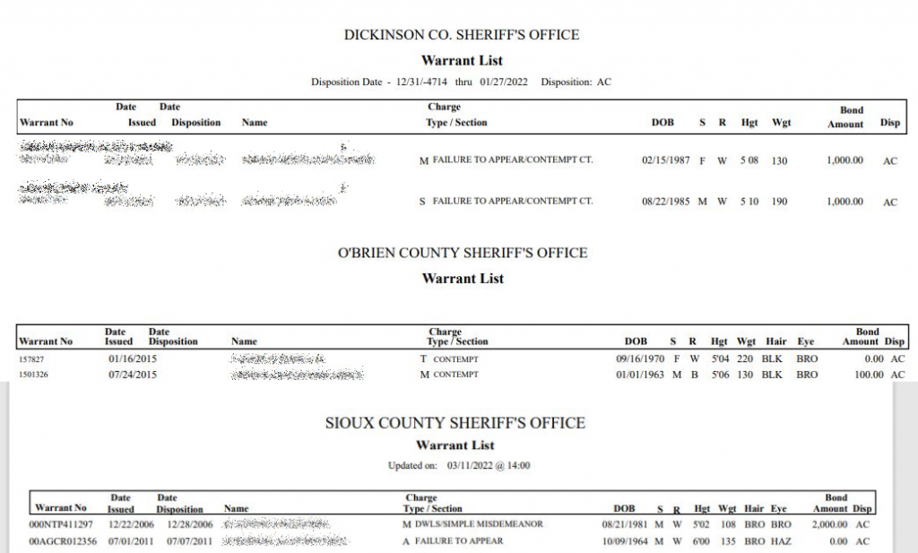 pottawattamie warrants