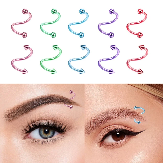 spiral eyebrow ring