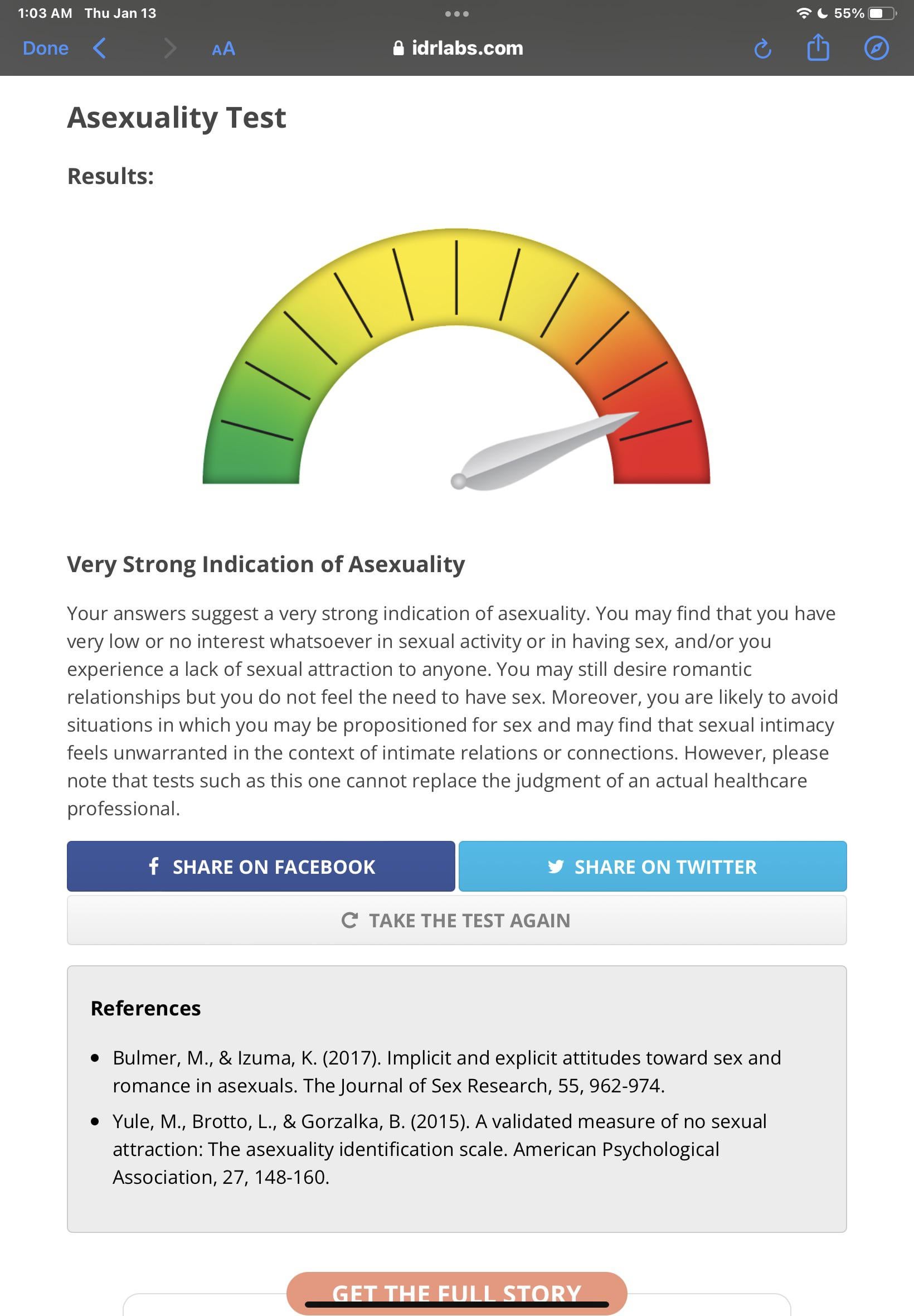 test asexuality