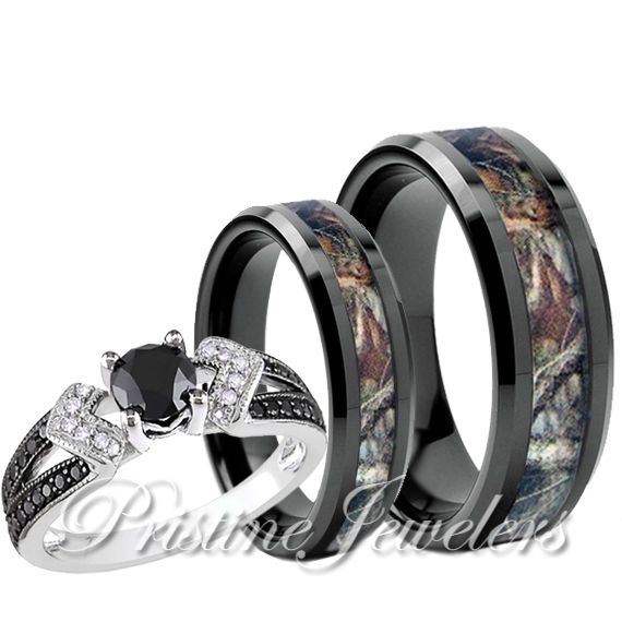 camouflage wedding rings