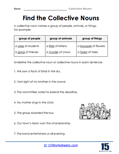 collective and abstract nouns worksheet