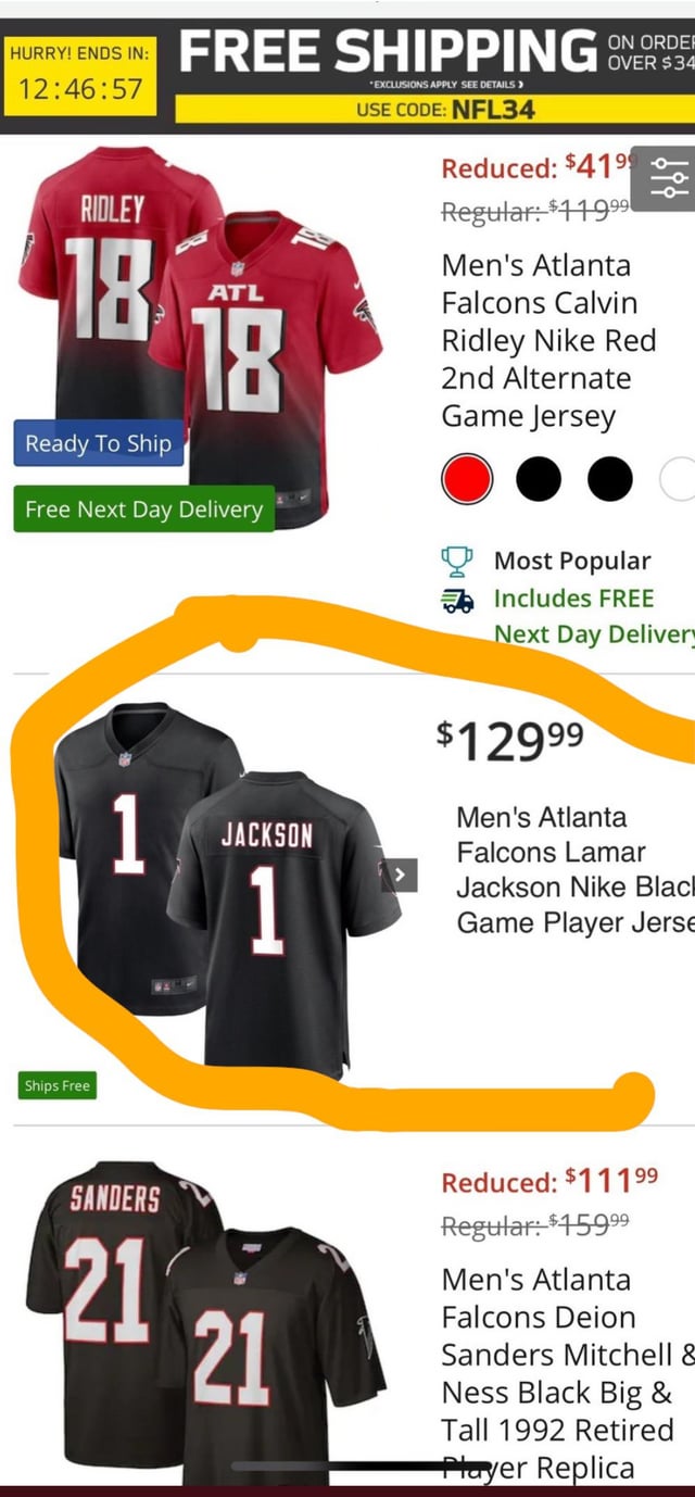 lamar jackson in a falcons jersey