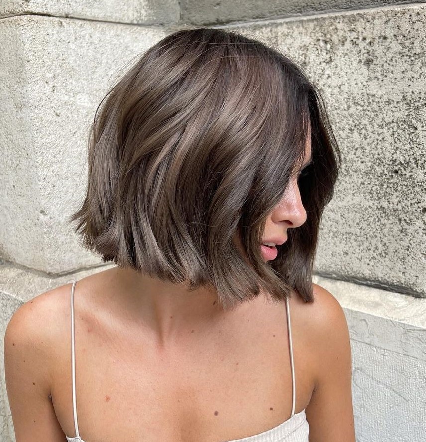 ash brown ombre short hair