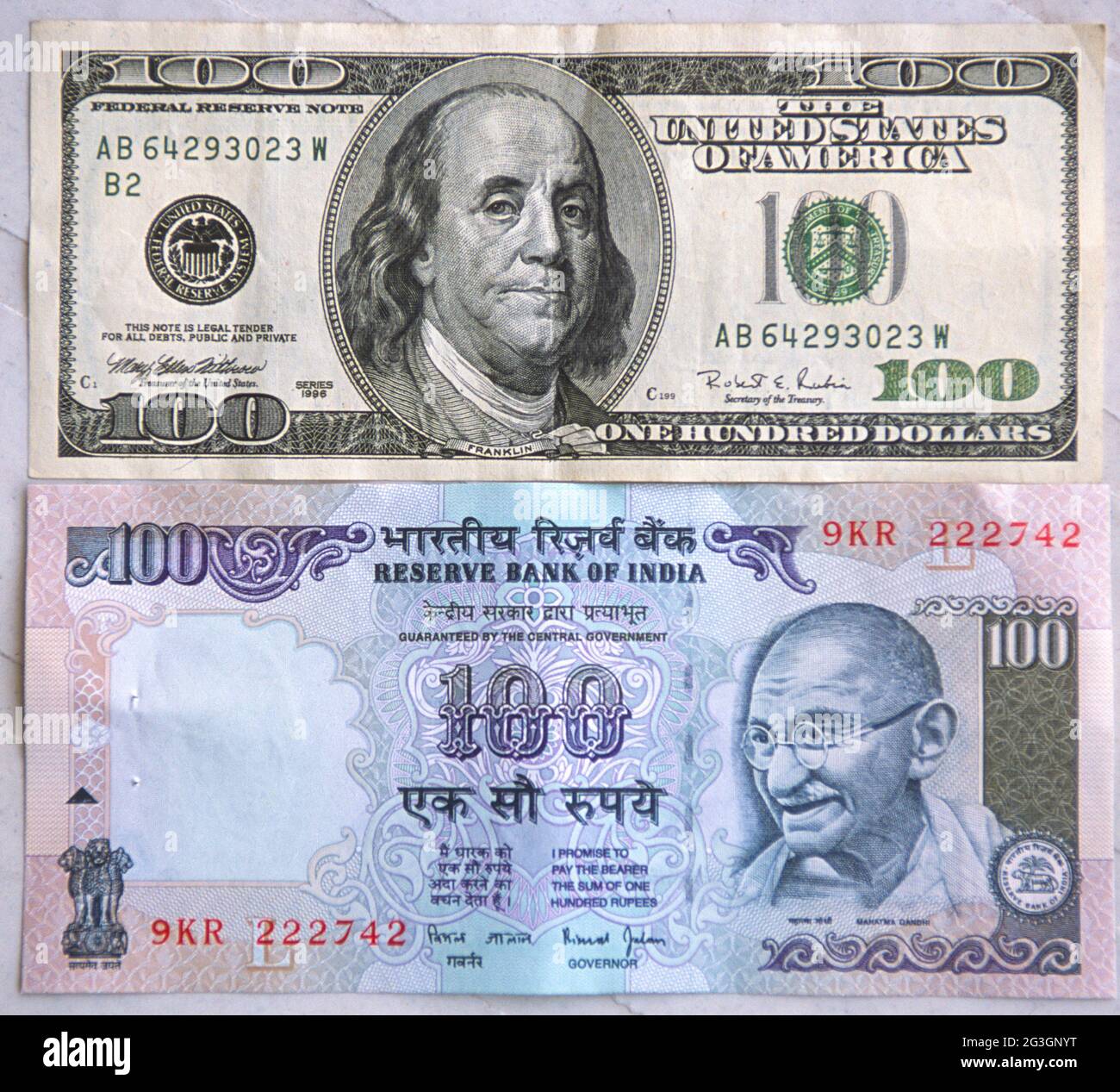 100 dollar indian rupees