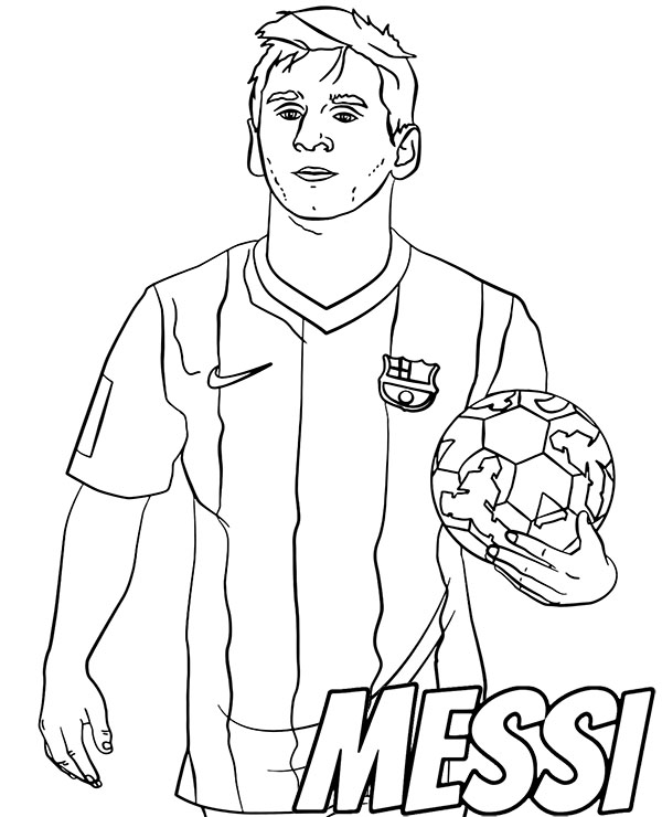 colouring pages of messi