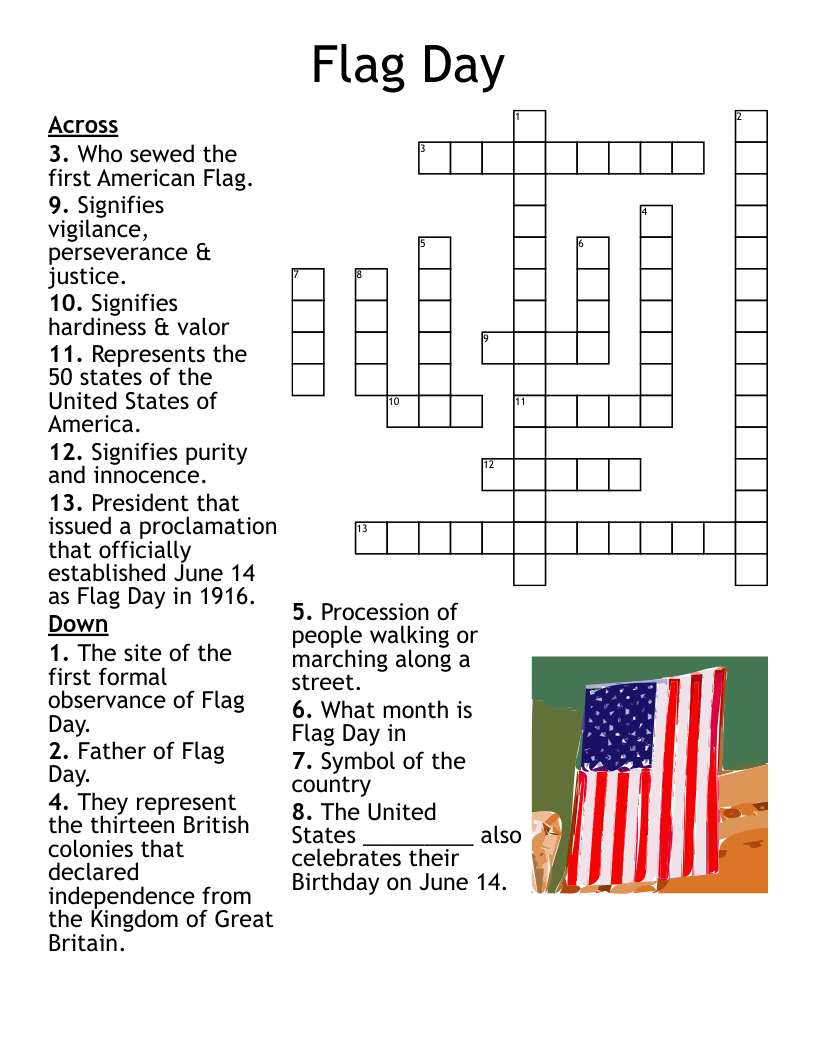 decorative flags crossword clue